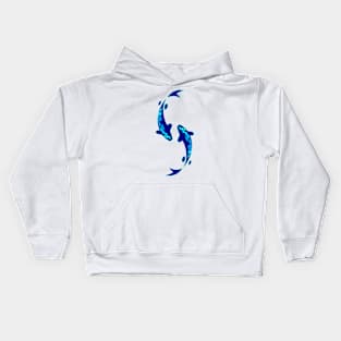 PISCES (blue) Kids Hoodie